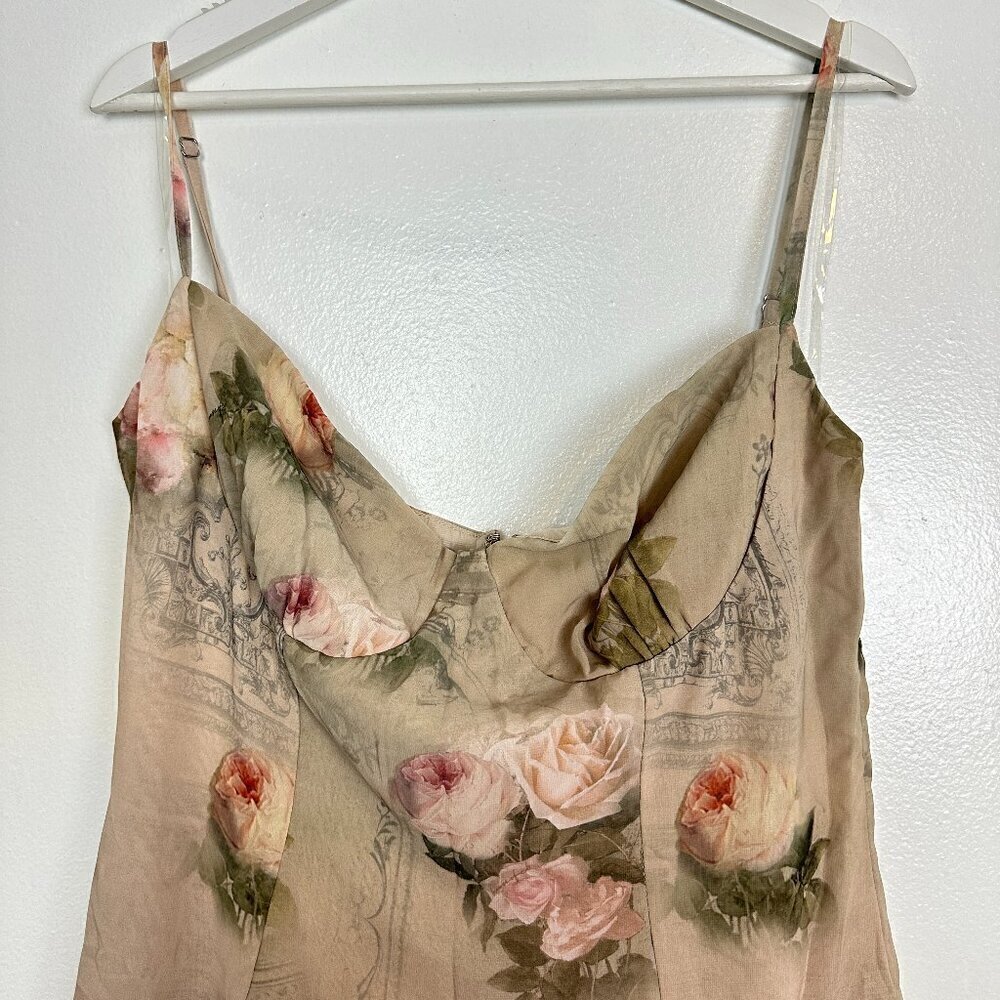 HOUSE OF CB Christiana Floral Minidress in Vintage Floral Size Large+ (Plus Cup) - Picture 4 of 12